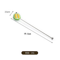 不锈钢搅拌棒水果系列吧勺鸡尾酒搅拌勺酒吧调酒勺奶茶搅拌勺 榴莲搅拌棒