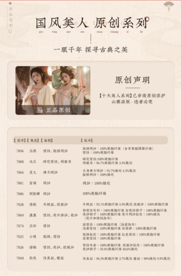 霏慕 Fee et moi 情趣内衣 古风肚兜纱裙套装(肚兜+套袖披帛+分片纱裙+T裤)