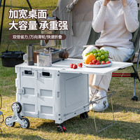 Daisy Leaf 户外露营收纳箱买菜车小推车折叠购物车拉杆拖车收纳箱带轮子