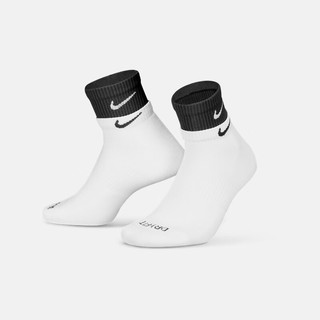 耐克（NIKE）舒适速干训练短袜1双秋透气缓震针织运动拼接DH4058 101白/粉紫/(白) M