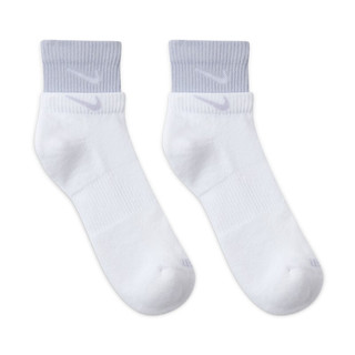 耐克（NIKE）舒适速干训练短袜1双秋透气缓震针织运动拼接DH4058 101白/粉紫/(白) M