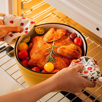 onlycook陶瓷双耳汤碗带盖家用耐高温烤碗大容量泡面碗防烫汤盆