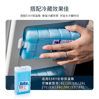 ESKY保温箱车载10L小冰箱冷藏露营迷你冰箱附冰砖户外后备箱便携箱子 600ml 冰砖+10*冰袋