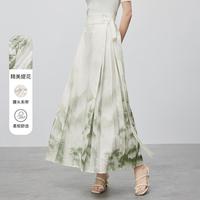 【水墨印花马面裙】2024夏新中式汉服改良半身裙女显瘦国风百褶裙