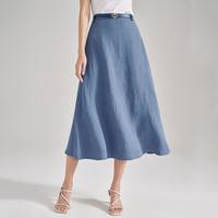 【特卖】夏季复古百搭气质通勤显瘦半身裙A字伞裙子