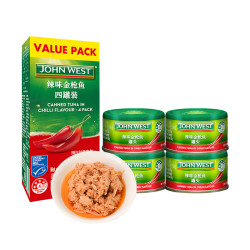 JOHN WEST 西部约翰 泰国进口辣味金枪鱼4罐380g