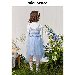 MiniPeace太平鸟童装秋新女童连衣裙F2FAE3242 蓝色 130cm