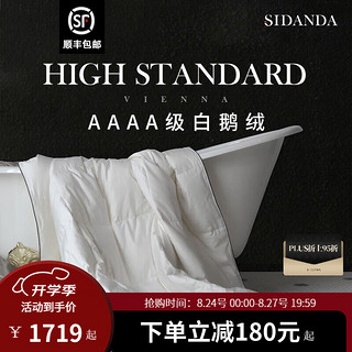 SIDANDA 诗丹娜 抗菌技术160支4羽绒被95白鹅绒夏被冬被春秋被子保暖被芯 23年升级款 空调夏 150*200cm