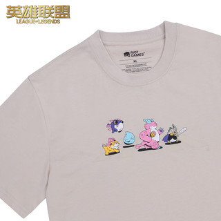 英雄联盟 LEAGUE OF LEGENDS云顶之弈5周年纪念短袖T恤休闲上衣简约款男女款夏季纯棉百搭潮流游戏周边 S