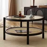 QuanU 全友 129038 摩尔法式矮圆茶几 80*42cm