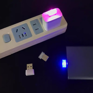芃彩汽车led氛围灯 usb小夜灯七彩小夜灯车内内饰免改装室气氛照明灯 1个USB插电车载灯【七色自动变】