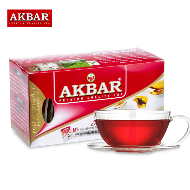 88VIP：AKBAR 阿客巴 阿卡巴高山锡兰红茶50g独立茶包25包可做奶茶柠檬茶