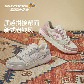 Skechers斯凯奇儿童校园休闲低帮板鞋女童春秋复古潮流运动鞋 女童/自然色/NAT/预计9月2日前 39.5码