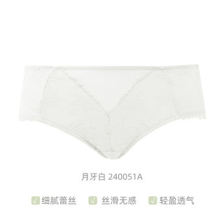 Gainreel歌瑞尔【89元任选3条】女士透气蕾丝性感内裤女薄款棉裆裤衩底裤 月牙白 240051A XL