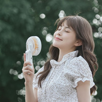 小熊小风扇手持风扇桌面电风扇便携式小型电风扇迷你折叠usb充电款办公室桌上静音宿舍降温超长续航