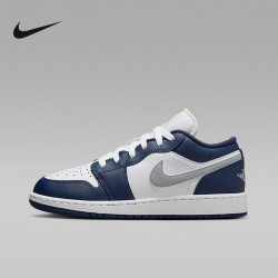 nike耐克男鞋airjordan1aj1白蓝低帮复古休闲板鞋篮球鞋553558141