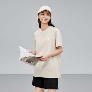 安踏 ANTA纯棉针织短袖t恤男女同款夏季休闲潮流百搭套头休闲中性上衣