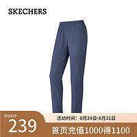 斯凯奇（Skechers）2024年冬季男女同款蓄热抗菌抗静电P424W150 暗夜蓝灰色/022C XS