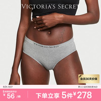 维多利亚的秘密 维密 Logo字母腰带舒适包臀女士内裤三角裤 4V6I灰色 11249701 S