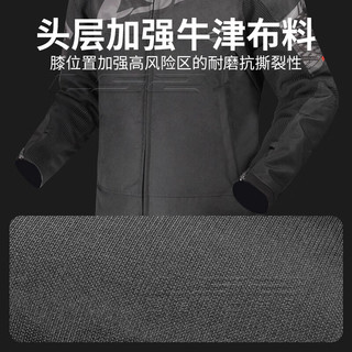 LS2摩托车骑行服男女机车冬季套装摩旅四季保暖防水防摔MJ162车服 运动款男款车服-黑深灰 L