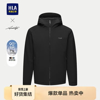 HLA海澜之家羽绒服男24轻商务时尚系列外套男冬季HWRAW4W045A 黑色2A 190/104A 3XL177~190斤