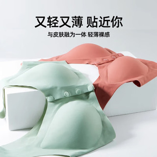 婧麒无痕提拉内衣薄款裸感无钢圈防下垂聚拢喂奶哺乳文胸 肤色【面料升级-高弹舒适】 L