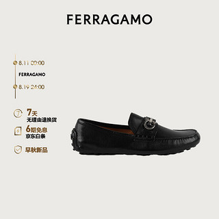 Salvatore Ferragamo 菲拉格慕 Ferragamo）男士黑色Gancini扣饰开车鞋 0758351_3E _ 65/39码