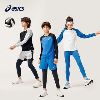 亚瑟士（asics）童装2024秋季男女童运动休闲速干百搭针织T恤333241003058