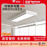 顶固(TOPSTRONG)隐形晾衣架超薄小尺寸嵌入式电动晾衣架隐藏式语音智控晾衣机T50 T50 月光白