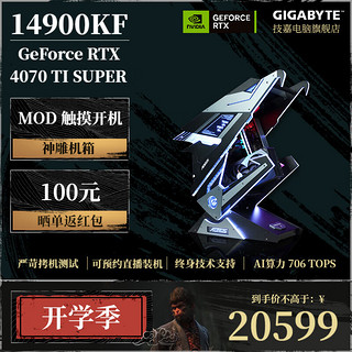 GIGABYTE 技嘉 AORUS MOD 神雕13900K/4090超级雕私人定制开放式旗舰个性化电竞高端游戏主机 配置一：13900k+4070TI超级雕