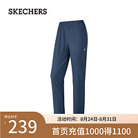 斯凯奇（Skechers）2024年冬季男女同款蓄热抗菌抗静电P424W150 海军蓝/00DU L