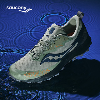 saucony 索康尼 游隼14 GTX 男子越野跑鞋 S20918-212 绿灰 41