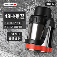 艾曼格(IMOGY)德国艾曼格旅行壶保温壶户外大容量家用外出便携车载暧水壶热水瓶 钢本色 3L 手提款
