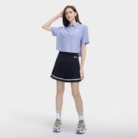 女装女式Polo衫女士时尚休闲舒适宽松华夫格针织短袖上衣