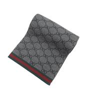 GUCCI/古驰边纹双G格纹羊毛保暖防寒御冷围巾披肩女友