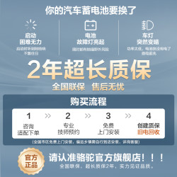 骆驼 汽车电瓶T6适配吉利博越帝豪福特福睿斯福克斯蓄电池12v60ah