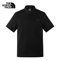 THE NORTH FACE 北面 短袖Polo男户外舒适透气速干T恤7WD2 黑色/JK3 S