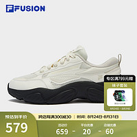 FILA FUSION斐乐潮牌CONCH DX机能潮鞋女2024秋海螺鞋跑步鞋 奶白/朴灰-GM 38