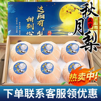 隆盛斋 正宗山东秋月梨特级新鲜甜梨当季水果薄皮新鲜整箱中秋送人礼盒装 莱阳秋月梨 5 斤礼盒装4-6个