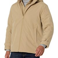 移动专享：DOCKERS 男式 Dwight 软壳围兜夹克, Harvest Gold 连帽, 中号