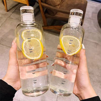 水杯时间刻度杯高硼硅玻璃酒瓶自酿分酒器水杯耐高温随手杯