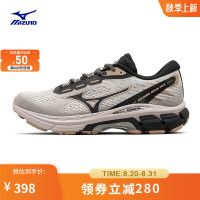 Mizuno 美津浓 24缓震支撑慢跑鞋子男女透气体考运动跑步鞋 06/云雨灰/黑/卡其杏 42