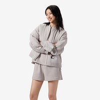 new balance NB官方正品女款纯色棒球领运动飞行夹克棉服WJ33507