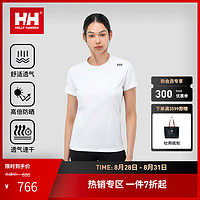 HELLY HANSEN, HH 海丽汉森hh24夏款ARCV系列吸湿速干防晒UPF50+圆领T恤 白色-女 L