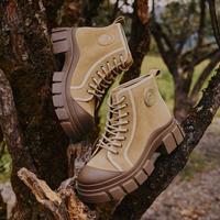 【绒里可选】冬款时尚运动马丁靴粗跟女短靴