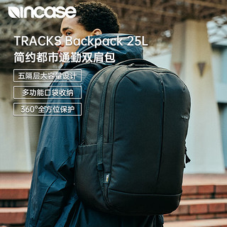 Incase 双肩电脑包Track男士出游通勤日常苹果MacBookPro联想华为笔记本电脑旅行背包16英寸大容量黑色