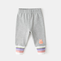 嘟嘟家婴儿打底裤女宝宝秋装女童外穿春秋裤子儿童洋气童装长裤vip 灰色 90cm