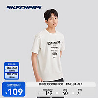 SKECHERS 斯凯奇 短袖男2024年宽松圆领纯棉T恤舒适透气运动休闲上衣