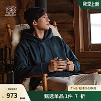 KOLON SPORT 可隆SEISHIN男户外拉绒保暖卫衣休闲上衣内搭潮 深绿色DG 180/XL