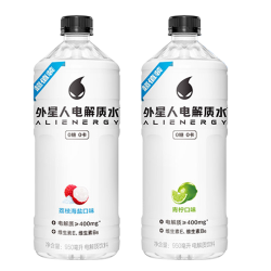 alienergy 外星人电解质水多规格多口味任选白桃青柠荔枝海盐味运动饮料 950ml*2瓶